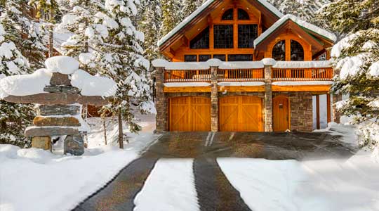 Lake Tahoe residential snow-melt driveway and sidewalks installed by Sunpower Construction